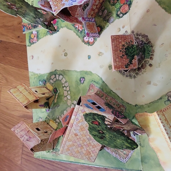 The Fairytale Village Pop-up playset vintage 1998 4 books paper dolls 3D houses - Picture 8 of 17